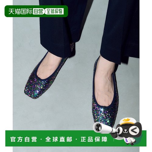 1h可退 日本直邮GRISE 女士 方头闪片平底鞋 日常休闲鞋 25192821