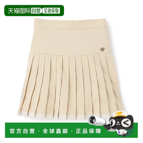 1h可退 日本直邮mezzo piano儿童春夏百褶裙可爱蕾丝边设计 60521