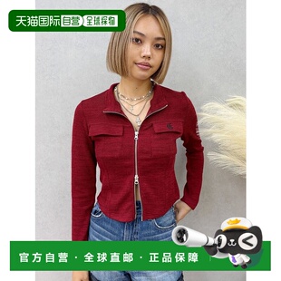 针织上衣 1h可退 立领半拉链修身 女装 侧边双拉链 日本直邮EVRIS