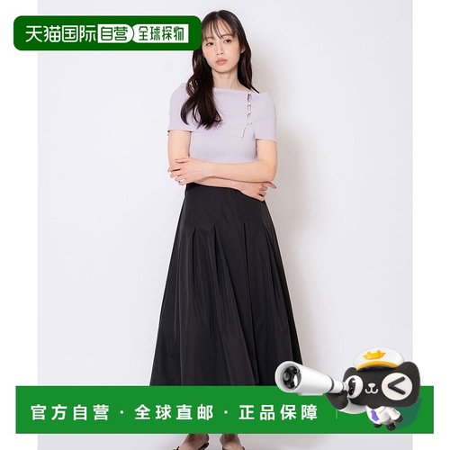 日本直邮Noela 拼接塔夫绸短裙 半身裙百褶裙[N05236EW017584]