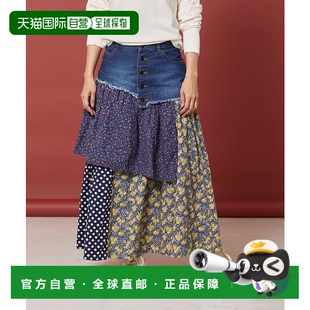 1811252400016 女士拼接设计牛仔半身裙 1h可退 日本直邮Freada