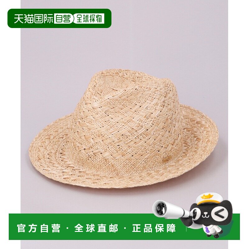 日本直邮CA4LA 男士 巴欧草编复古高帽檐中折帽 DOU02174