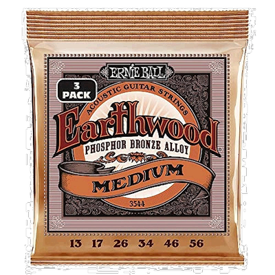 【日本直邮】厄尼鲍尔原声吉他弦3544(13-56)原木PHOSPHOR青铜中3