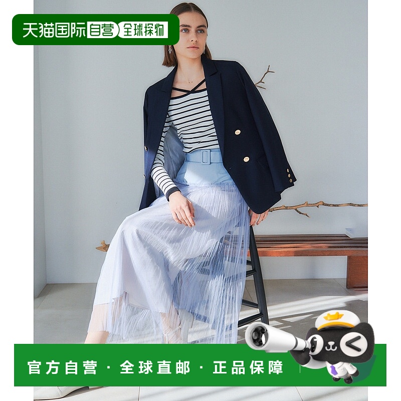 1h可退 日本直邮YECCA VECCA 女士褶皱混搭纱裙 7A41L0L0800