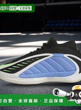 日本直邮adidas AE2 经典百搭 低帮 儿童篮球鞋 蓝色 男女同款