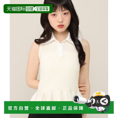 日本直邮Heather 女装 双色波点无袖针织上衣 1052099