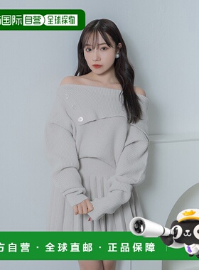 1h可退 日本直邮ANDGEEBEE 女士2WAY褶皱针织连衣裙 AG244KT1214