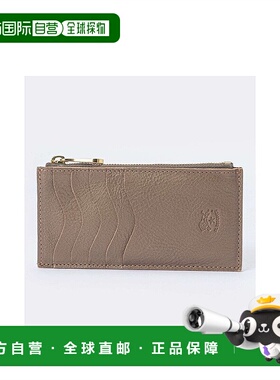 【日本直邮】Il Bisonte男士钱包拉链设计小巧便携小容量灰色卡夹