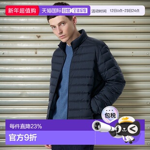 日本直邮UNIQLO优衣库 纯色高级轻型立领拉链羽绒服 男款 藏青色