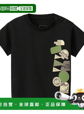 日本直邮 THE NORTH FACE 青少年半袖发光图案T恤 北面NTB32561-K
