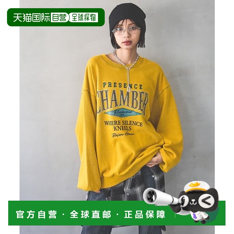 1h可退 日本直邮PAGEBOY 女装 宽松落肩设计 纯棉刺绣混搭logo休