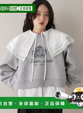 1h可退 日本直邮RAGEBLUE 女装 弹力短款圆领卫衣 刺绣徽章设计 6