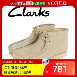 26155516 日本直邮Clarks 靴子男士 Wallaby WALLABEE 靴子米色