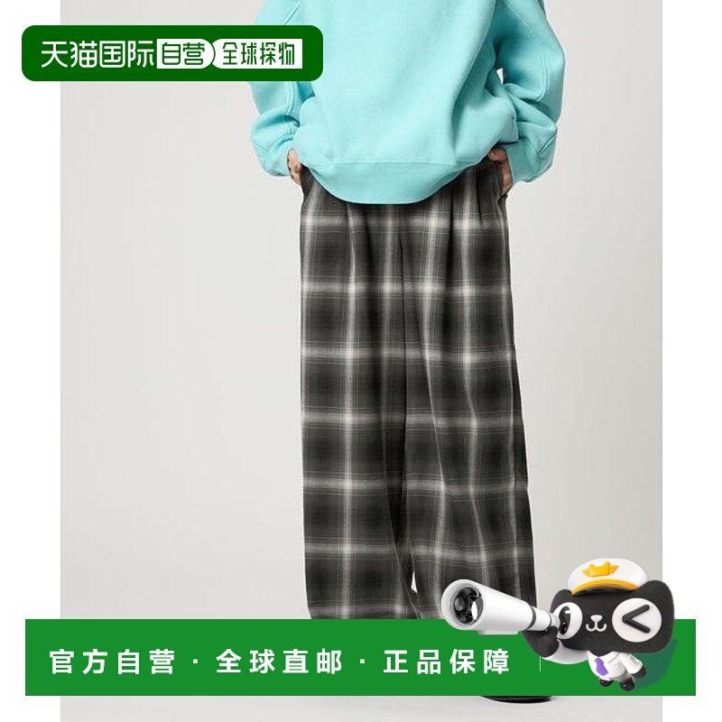 1h可退 日本直邮CITEN 渐变格纹休闲裤针织