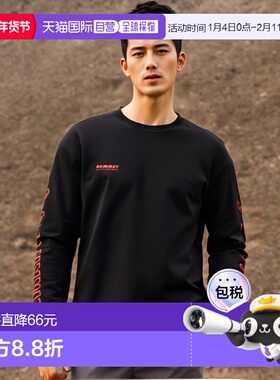 日本直邮Mammut QD 徽标印花长袖 T 恤 AF 男士 1016-01030-00756