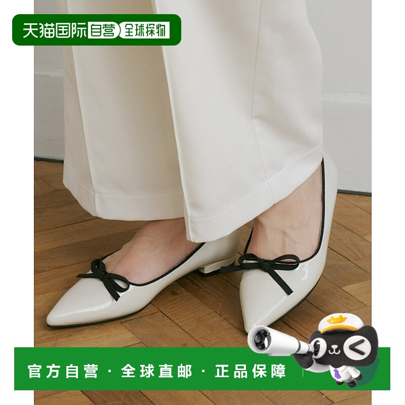 1h可退 日本直邮olu. 女士缎感尖头芭蕾单鞋 飘带设计 OL25GIB08