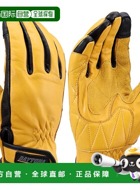 【日本直邮】Daytona 四季摩托车手套 牛革 HBG-109 黄色皮手套