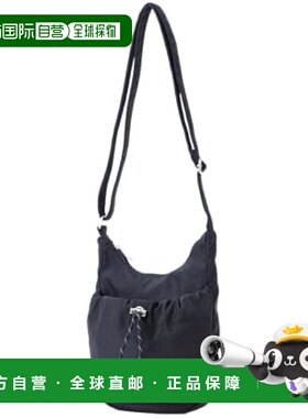 【日本直邮】Legato Largo阿耐洛 女士迷你斜挎包 束口袋款黑色