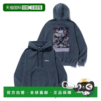 1h可退 日本直邮XLARGE 男女同款 舒适棉质连帽衫 复古水洗印花设