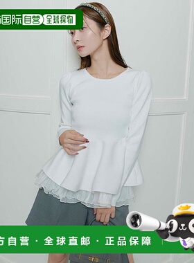 1h可退 日本直邮CELFORD 荷叶边拼接针织套头衫针织衫