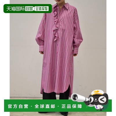 日本直邮RANAN 条纹衬衫连衣裙 R05096EW11756