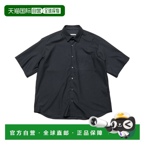 日本直邮uniform experiment 男女同款 弹力羊毛混纺休闲半袖衬衫