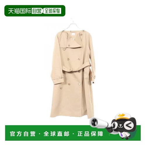 日本直邮中古Burberry博柏利女S级99新trench coat风衣帆布外套浅