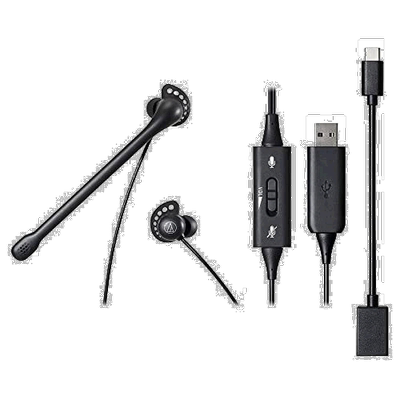 【日本直邮】铁三角 耳塞式耳机Type-A Type-C+降噪麦克风