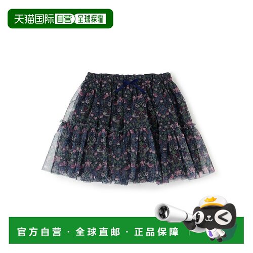 日本直邮and D.petitmain品牌官方发货女童Liberty印花网纱半身裙
