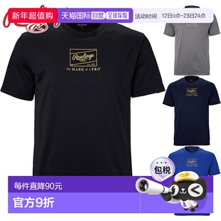 日本直邮Rawlings 男士 COMBAT 标志印花 T恤棒球比赛短袖吸湿排A