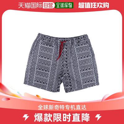 日本直邮Healthknit Product 男士几何图案游泳短裤 夏季海滩必备