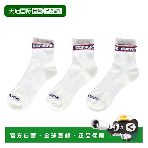 日本直邮CONVERSE（匡威）男士CV TD短袜3双装 41800020袜子