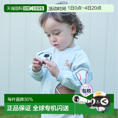 日本直邮品牌官方发货Petit Main Ball印花长袖T恤2026新款儿童