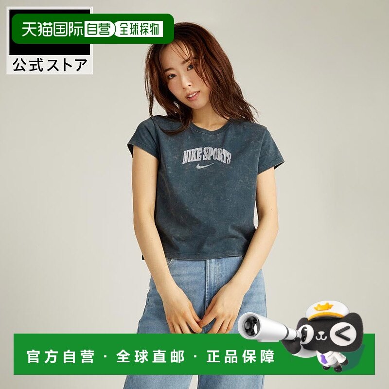 日本直邮Nike 女士棉质半袖复古做旧休闲柔软日常logoT恤 [SU25 i