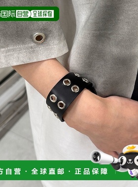 1h可退 日本直邮Figments 男女同款 双环设计手镯 合成皮革金属饰