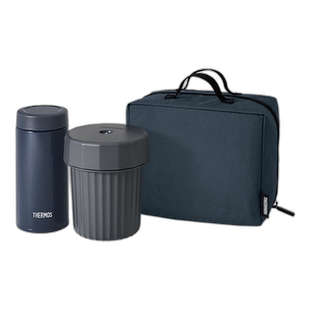 日本直邮THERMOS 膳魔师汤面分离保温饭盒JEC-1000海军蓝 360ml