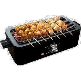 【日本直邮】Yamazen山善 电烤炉烤串炉家用100V专用黑色ESR-Q100