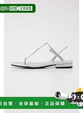 日本直邮Rienda RR Logo 平底凉鞋 SLV RI3465BW25294 凉鞋单鞋