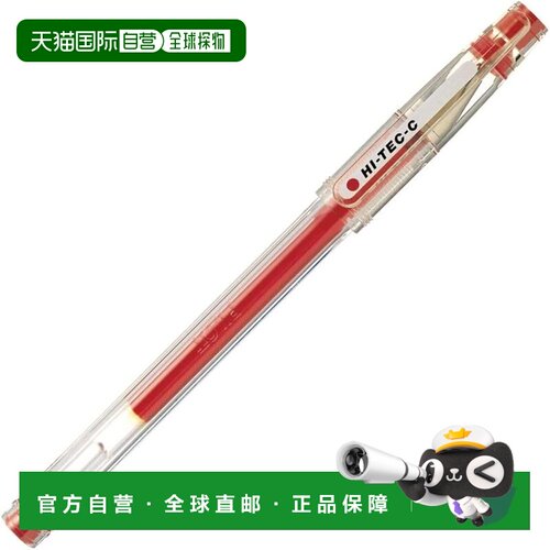 【日本直邮】百乐Hi-Tec C 0.4红色中性圆珠笔 10支装 LH200C410R