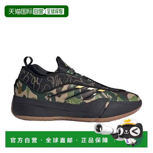 日本直邮adidas × BAPE Dame 9 舒适百搭 低帮 篮球鞋 通用 黑绿