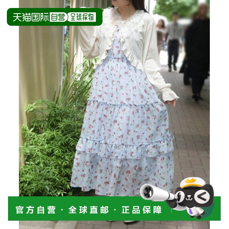 日本直邮axes femme 女士 樱桃印花吊带连衣裙 CI341X56