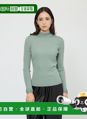 1h可退 日本直邮EPOCA 女装 宽罗纹 全羊毛针织衫 立领设计 M5N41