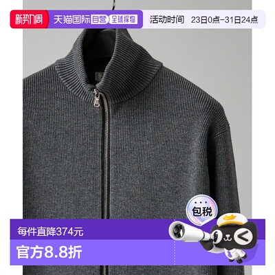 1h可退 日本直邮ABAHOUSE 男女同款 12针 罗纹针织 半高领双拉链