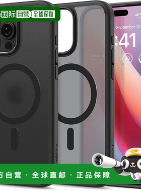 【日本直邮】SPIGENiPhone16Pro手机壳MagSafe半透明ACS08134霜黑