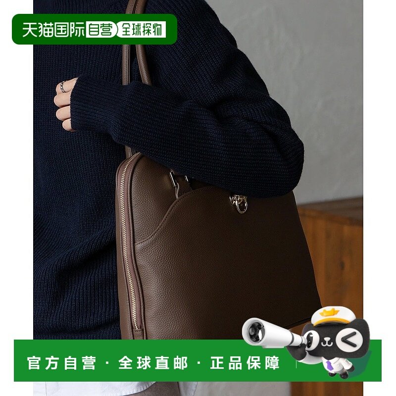 日本直邮VitaFelice 圆形拉链长手柄真皮托特包 [V04517AW006974]