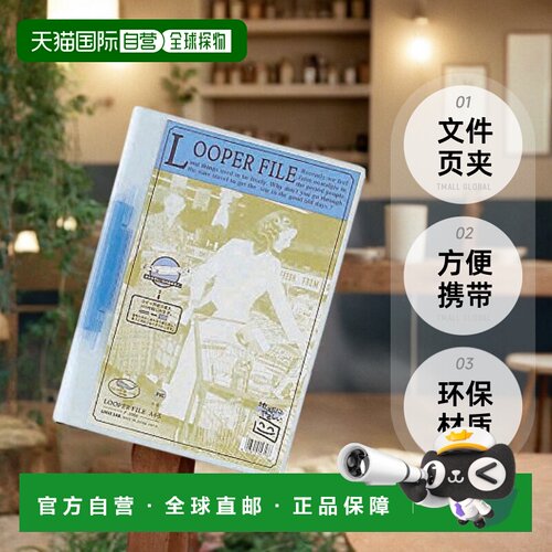 【日本直邮】LIHITLAB LOOPER FILE 文件页夹 25PCS A4 蓝色F3006