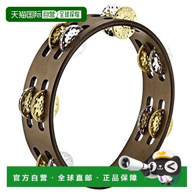 自营｜MEINL Percussion手摇铃胡桃木色环形金银双色铃铛
