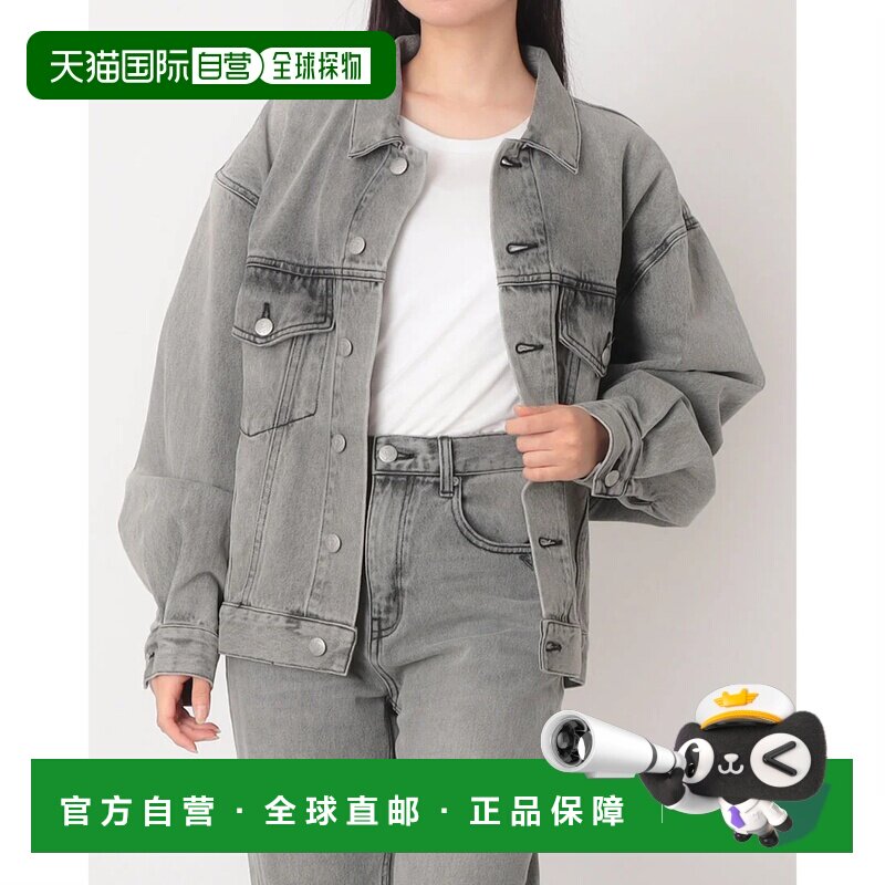 日本直邮ROXY 黑色做旧牛仔夹克
