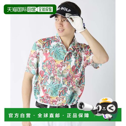 日本直邮FILA 斐乐高尔夫男士开襟短袖衬衫