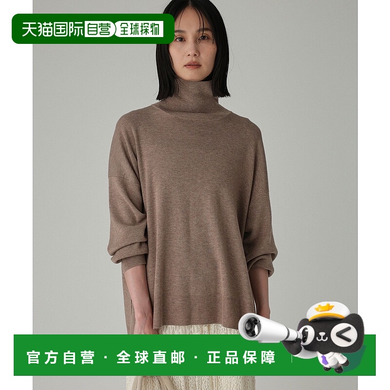 1h可退 日本直邮BABYLONE 女装 宽松垂坠感 高领针织衫 半开襟设